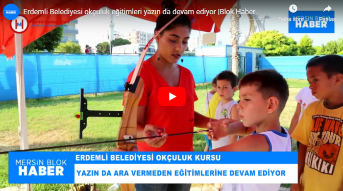 Erdemli Belediyesi okçuluk eğitimleri yazın da devam ediyor