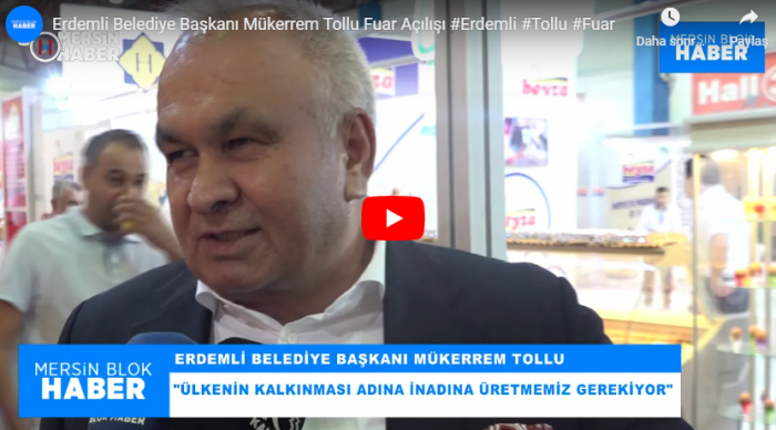 Erdemli Belediye Başkanı Mükerrem Tollu Fuar Açılışı