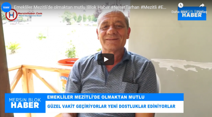 Emekliler Mezitli’de olmaktan mutlu