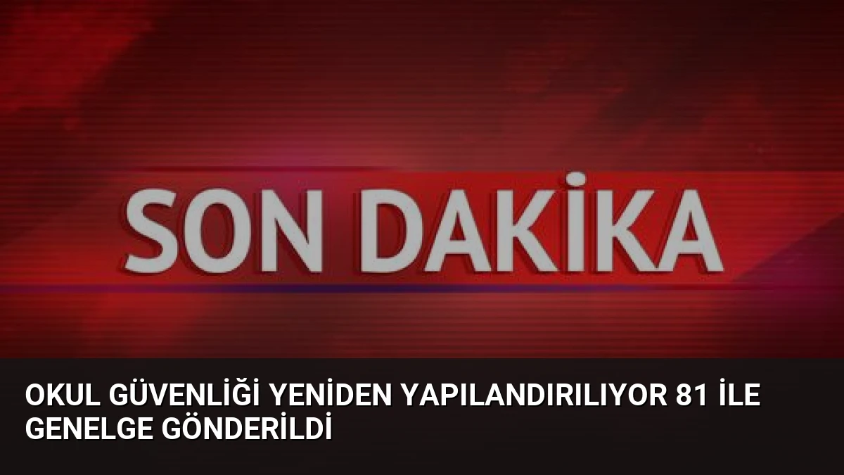 Okul Güvenliği Yeniden Yapılandırılıyor 81 İle Genelge Gönderildi