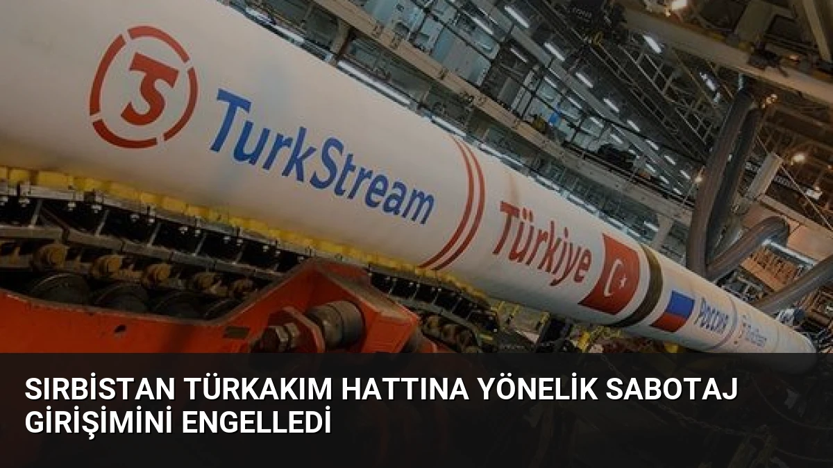 Sırbistan TürkAkım Hattına Yönelik Sabotaj Girişimini Engelledi