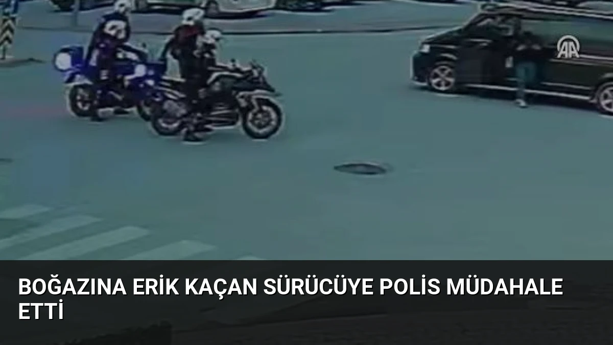 Boğazına Erik Kaçan Sürücüye Polis Müdahale Etti