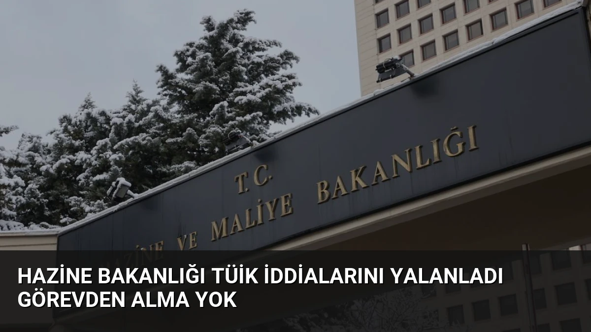 Hazine Bakanlığı TÜİK İddialarını Yalanladı Görevden Alma Yok