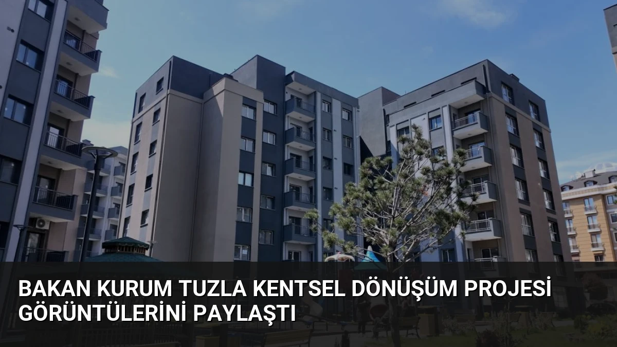 Bakan Kurum Tuzla Kentsel Dönüşüm Projesi Görüntülerini Paylaştı