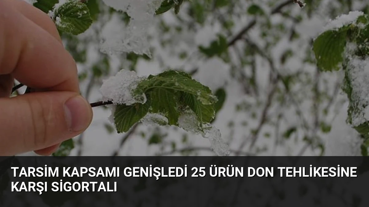 TARSİM Kapsamı Genişledi 25 Ürün Don Tehlikesine Karşı Sigortalı